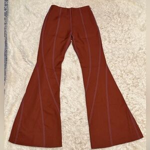 NWT Mugler Top Stitch Flared Pants - Size 2